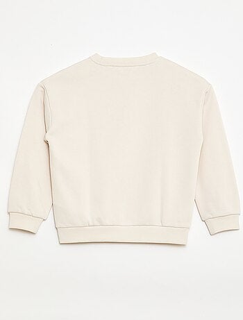 Felpa girocollo con stampa