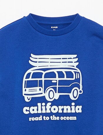 Felpa girocollo con stampa