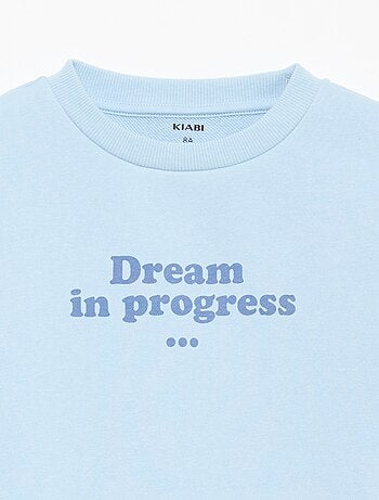 Felpa girocollo con stampa