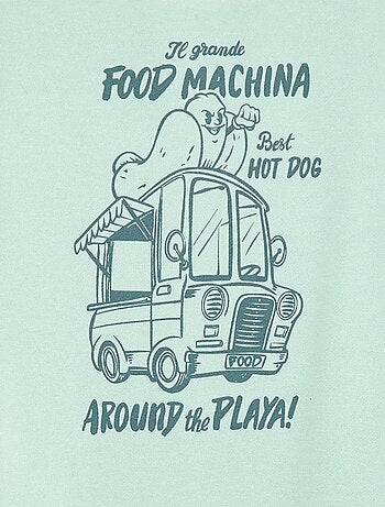 Felpa girocollo con stampa