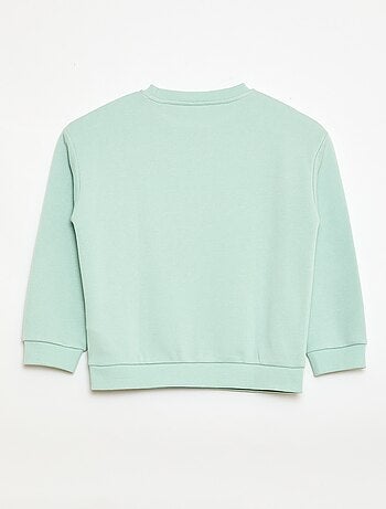 Felpa girocollo con stampa