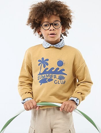 Felpa girocollo con stampa