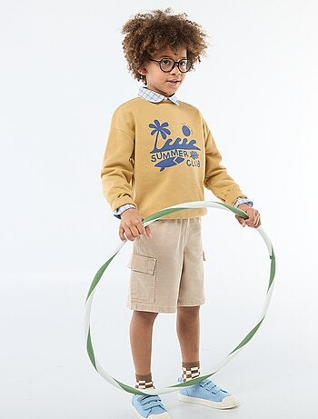 Felpa girocollo con stampa