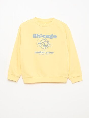 Felpa girocollo con stampa