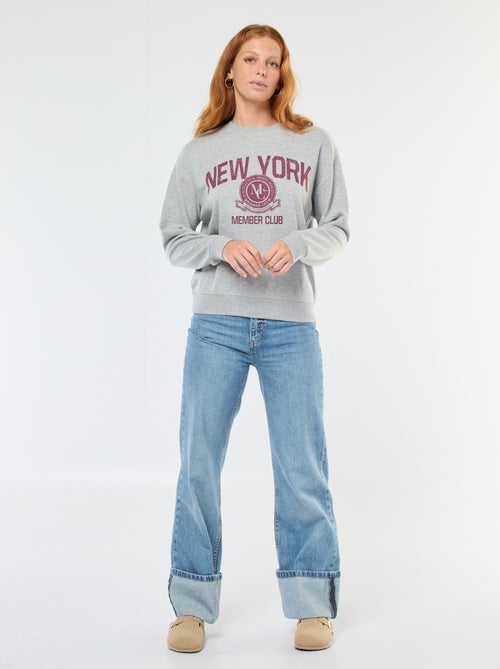 Felpa girocollo con stampa - Kiabi