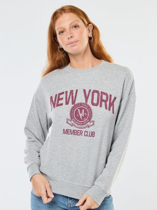 Felpa girocollo con stampa - Kiabi