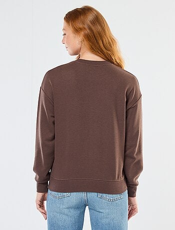 Felpa girocollo con stampa