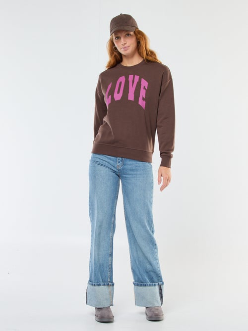 Felpa girocollo con stampa - Kiabi