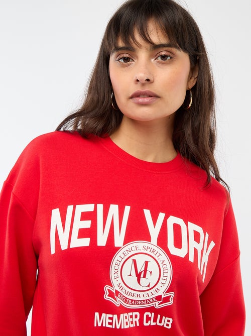 Felpa girocollo con stampa - Kiabi