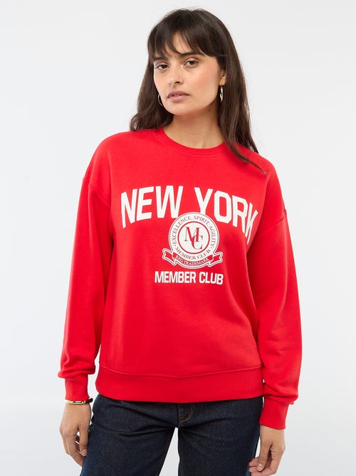 Felpa girocollo con stampa - Kiabi