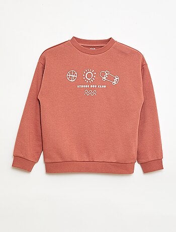 Felpa girocollo con stampa