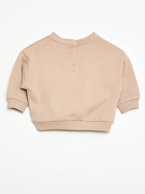 Felpa girocollo con tasca animata - Kiabi