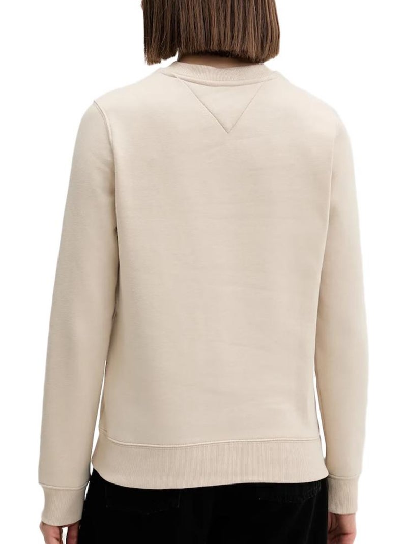 Felpa Girocollo da Donna Tommy Hilfiger Beige - Kiabi