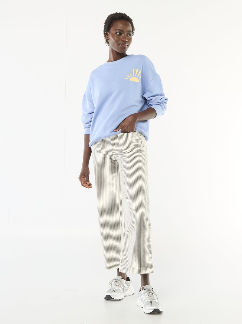 Felpa girocollo fantasia Blu - Kiabi