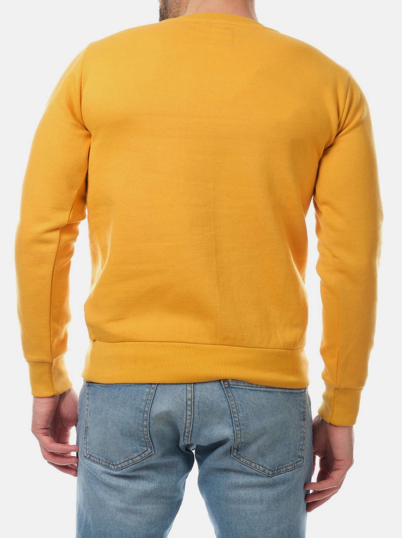 Felpa girocollo Giallo senape - Kiabi