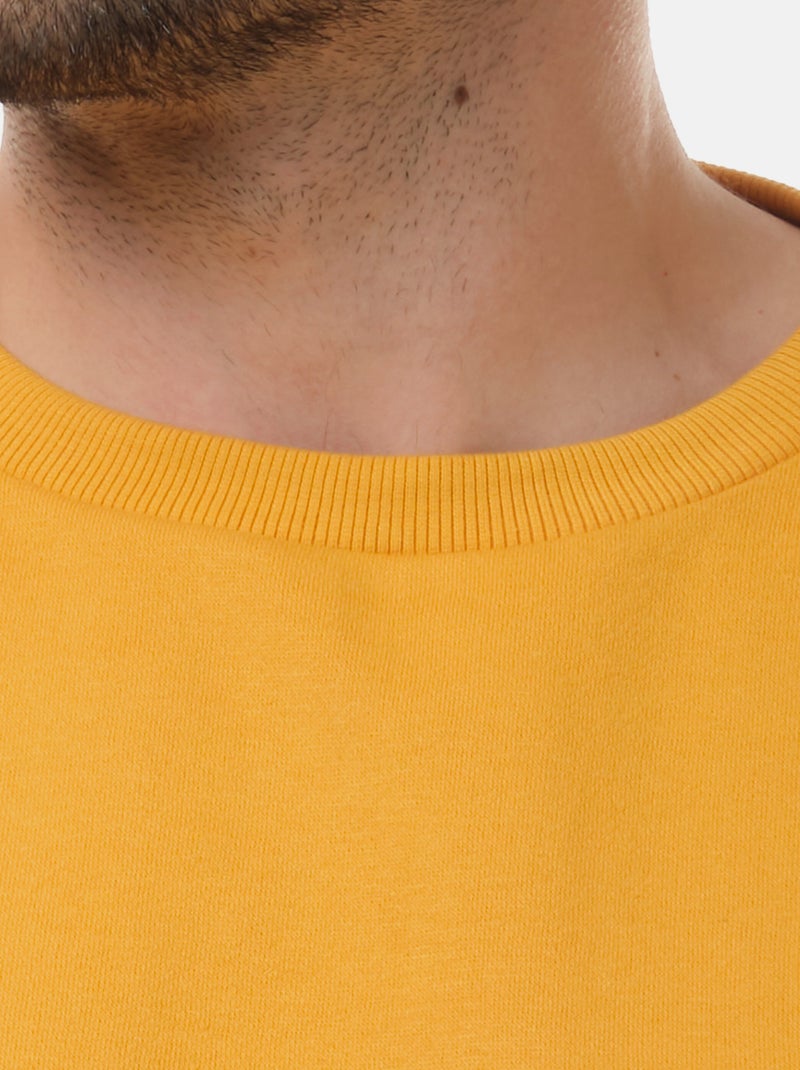 Felpa girocollo Giallo senape - Kiabi