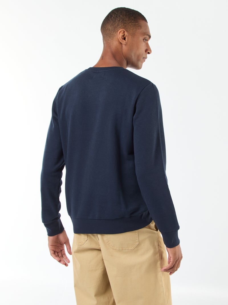 Felpa girocollo in cotone Blu - Kiabi