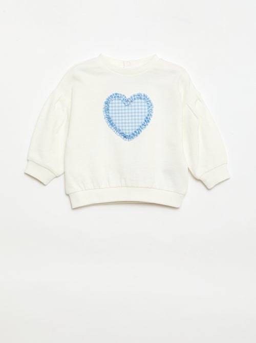 Felpa girocollo in felpa leggera con motivo - Kiabi