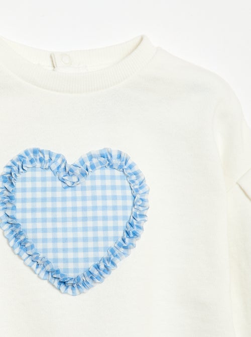 Felpa girocollo in felpa leggera con motivo - Kiabi