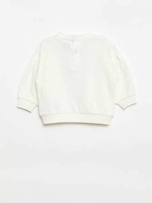 Felpa girocollo in felpa leggera con motivo - Kiabi