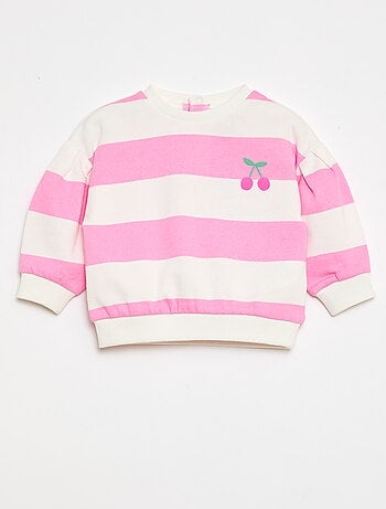 Felpa girocollo in felpa leggera con motivo