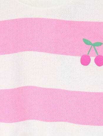 Felpa girocollo in felpa leggera con motivo