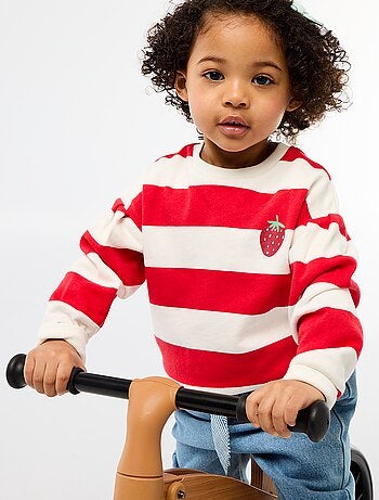 Felpa girocollo in felpa leggera con motivo