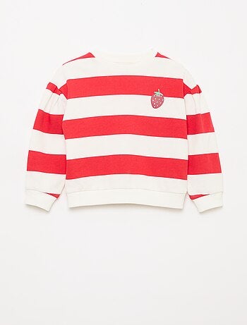 Felpa girocollo in felpa leggera con motivo