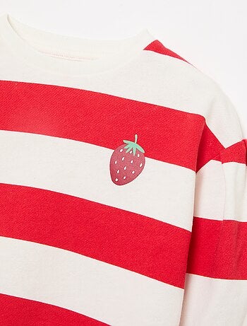 Felpa girocollo in felpa leggera con motivo