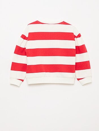 Felpa girocollo in felpa leggera con motivo