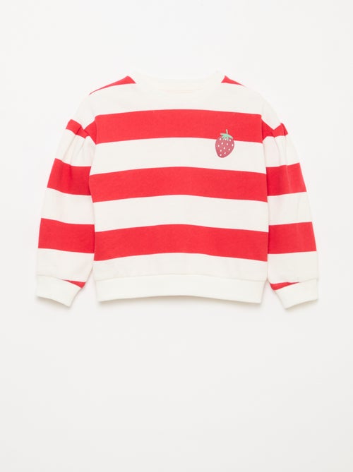 Felpa girocollo in felpa leggera con motivo - Kiabi