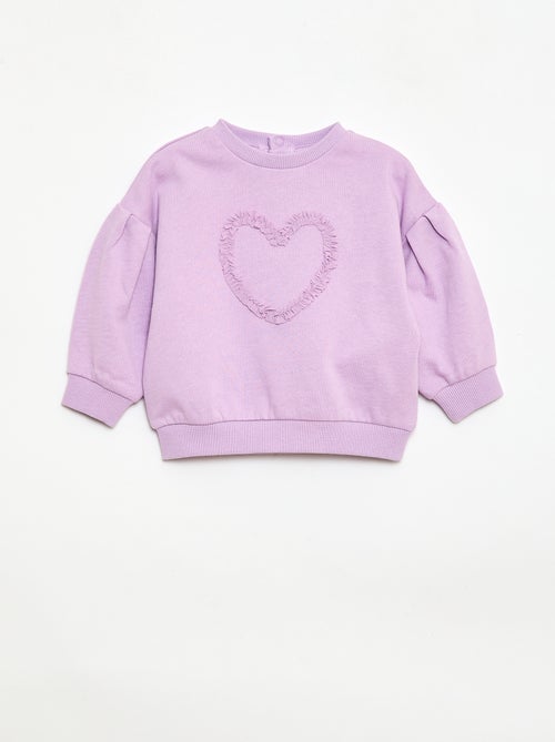 Felpa girocollo in felpa leggera con motivo - Kiabi