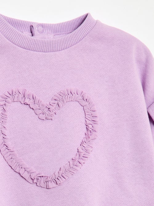 Felpa girocollo in felpa leggera con motivo - Kiabi