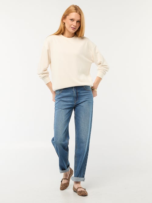 Felpa girocollo in french terry tinta unita - Kiabi Felpa girocollo in french terry tinta unita - Kiabi