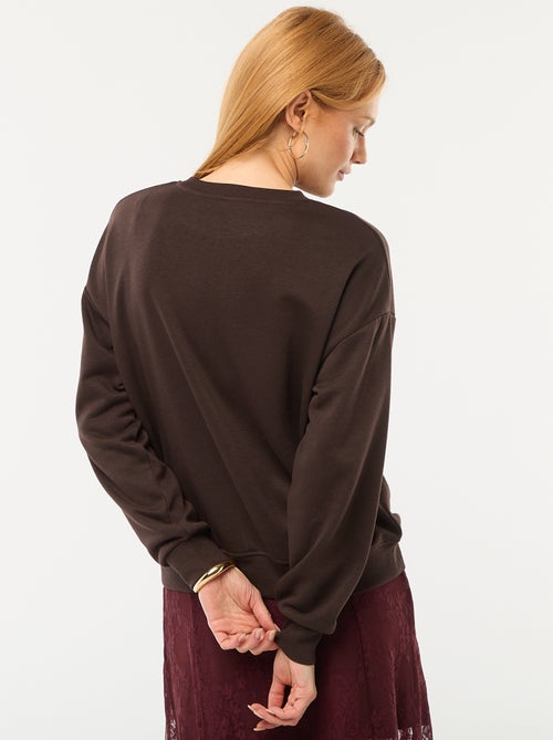 Felpa girocollo in french terry tinta unita - Kiabi Felpa girocollo in french terry tinta unita - Kiabi