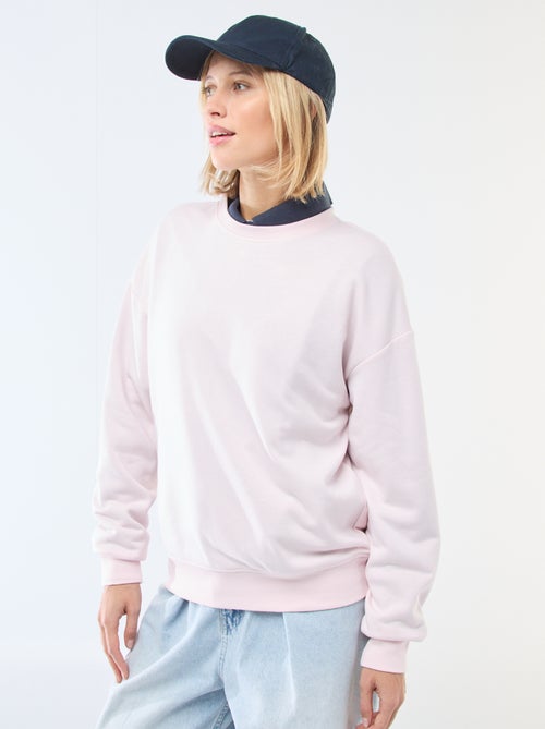 Felpa girocollo in french terry tinta unita - Kiabi Felpa girocollo in french terry tinta unita - Kiabi