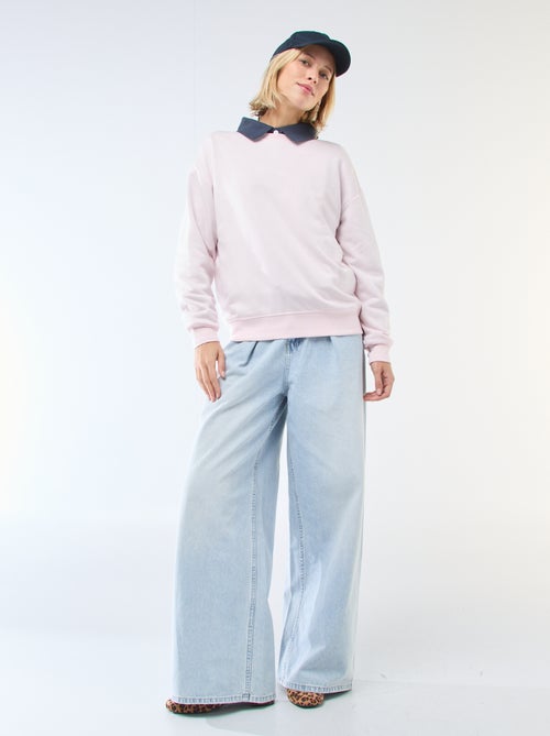 Felpa girocollo in french terry tinta unita - Kiabi Felpa girocollo in french terry tinta unita - Kiabi