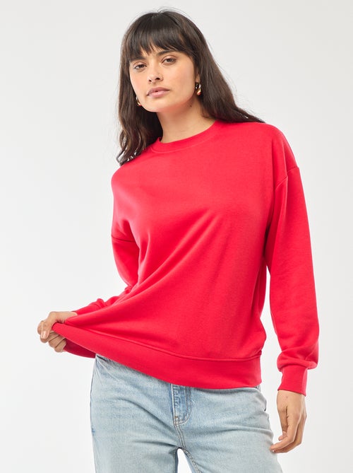 Felpa girocollo in french terry tinta unita - Kiabi Felpa girocollo in french terry tinta unita - Kiabi