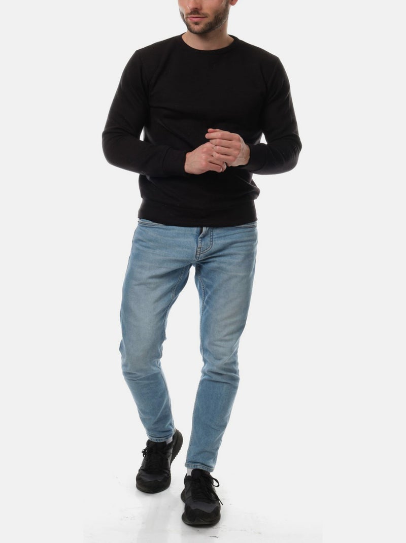 Felpa girocollo Nero - Kiabi