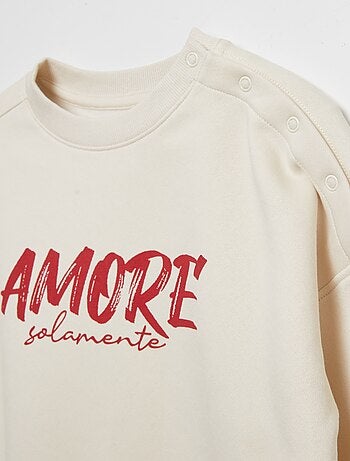 Felpa girocollo stampata - collezione facile da indossare