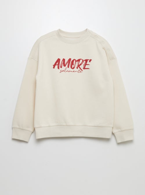 Felpa girocollo stampata - collezione facile da indossare - Kiabi