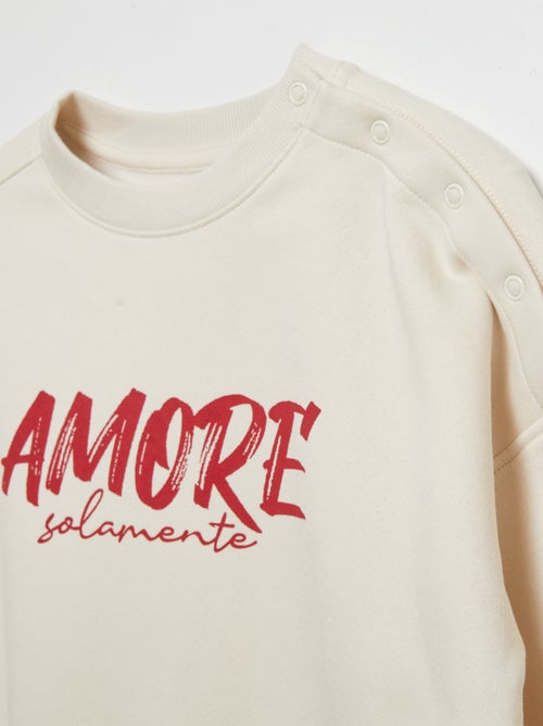 Felpa girocollo stampata - collezione facile da indossare - Kiabi