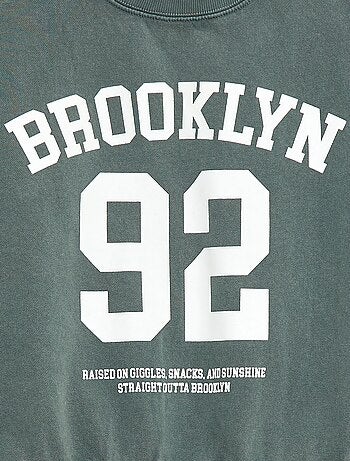 Felpa girocollo stampata