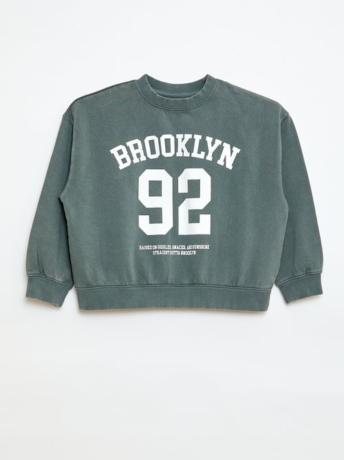 Felpa girocollo stampata - Kiabi