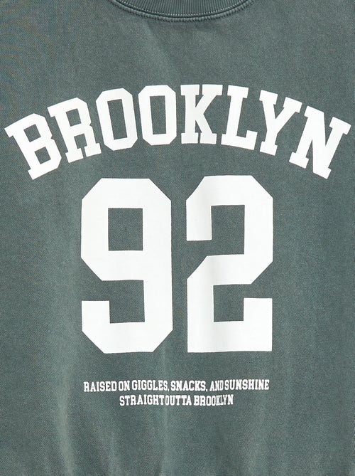 Felpa girocollo stampata - Kiabi