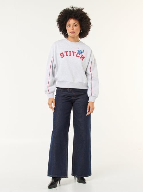 Felpa girocollo 'Stitch' in felpa garzata - Kiabi