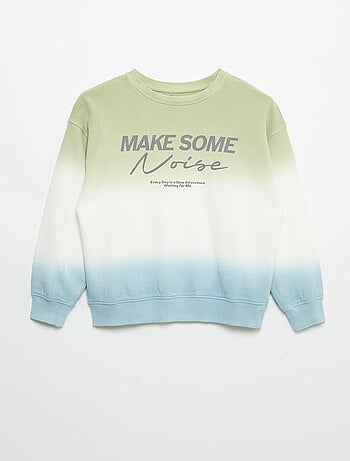 Felpa girocollo tie-dye stampata