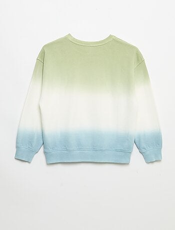 Felpa girocollo tie-dye stampata