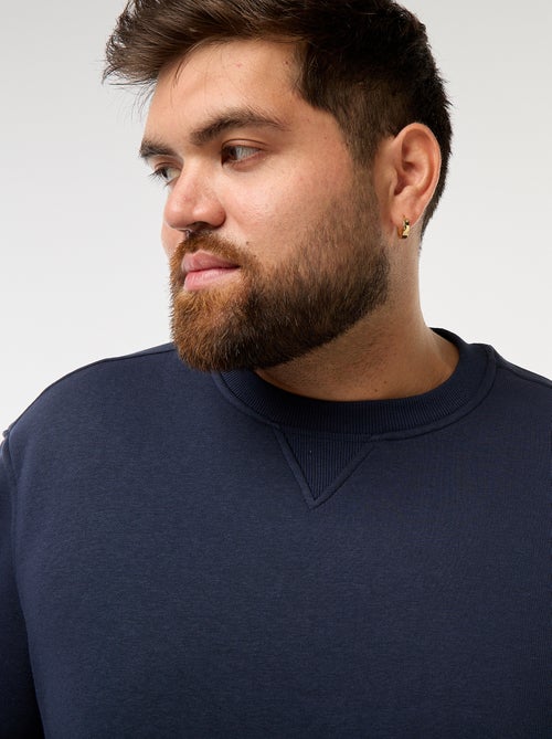 Felpa girocollo tinta unita - Kiabi