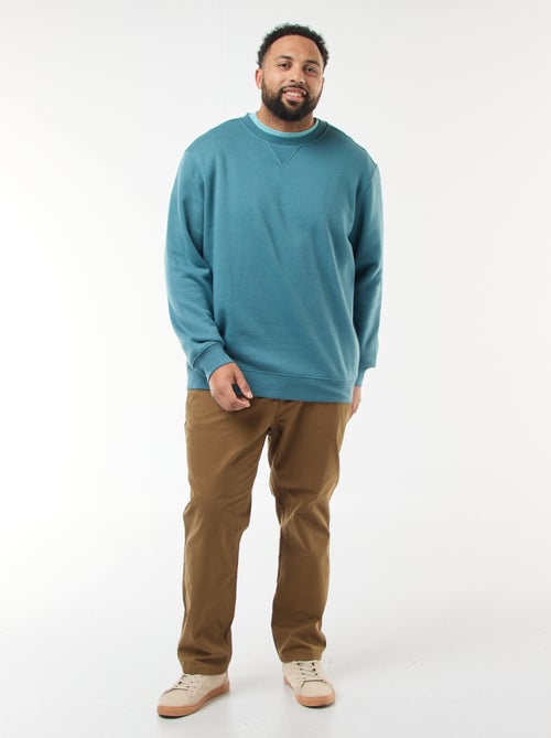 Felpa girocollo tinta unita - Kiabi Felpa girocollo tinta unita - Kiabi